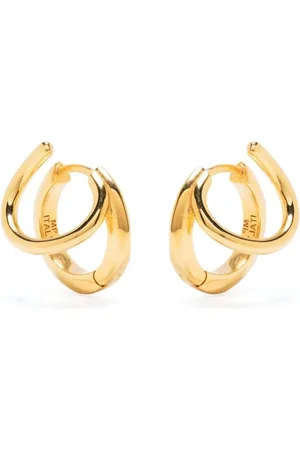 Panconesi Earrings, female, , Size: ONE SIZE Chunky Hoop Earrings with Gold Finish