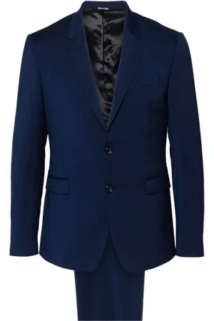 REVERES 1949 Single Breasted Suits, male, , Size: 2XL Ocean Wool Suit with Dart Detailing