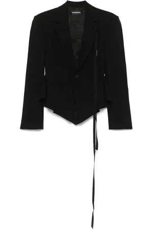 ANN DEMEULEMEESTER Blazers, female, , Size: XS Buttoned Jacket with Shoulder Pads