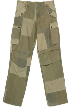GALLERY DEPT. Straight Trousers, male, , Size: W34 Olive Patchwork Cargo Pants