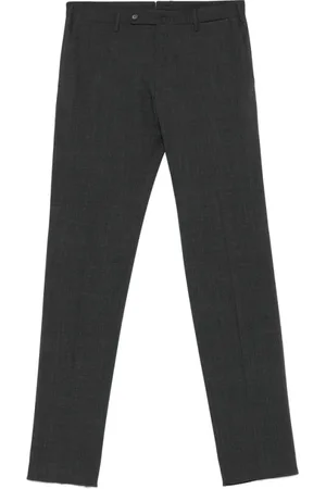 Incotex Slim-fit Trousers, male, , Size: 2XL Charcoal Grey Buttoned Pants