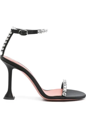 Amina Muaddi High Heel Sandals, female, , Size: 8 1/2 US Crystal High Heel Shoes