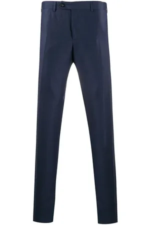 CANALI Suit Trousers, male, , Size: XL Navy Wool Trousers