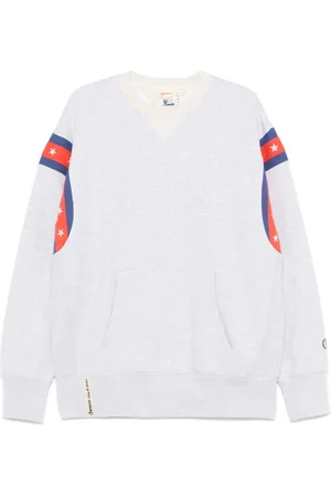 Champion Sweatshirts, male, , Size: M Heather Grey Crew Neck Sweatshirt