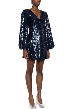 ROTATE Party Dresses, female, , Size: M Sequin V-Neck Dress