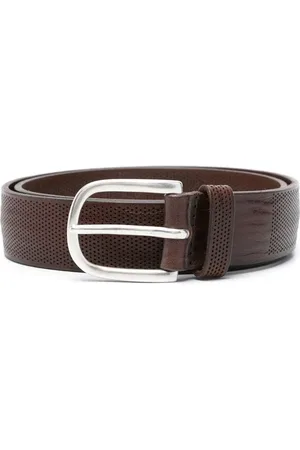 Orciani Belts, male, , Size: 100 CM Coffee Leather Belt with Buckle