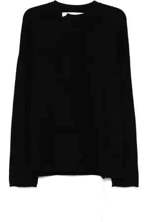 ISABEL BENENATO Round-neck Knitwear, male, , Size: XL Ripped Drop Shoulder Sweater