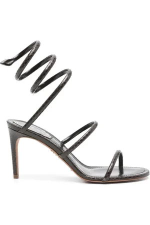 RENE CAOVILLA High Heel Sandals, female, , Size: 7 US Leather Stiletto Heel Sandals