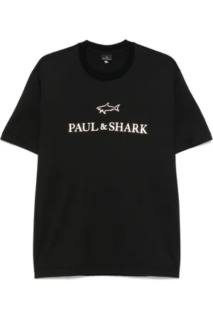 Paul & Shark T-Shirts, male, , Size: 2XL Shark Print Crew Neck T-shirt