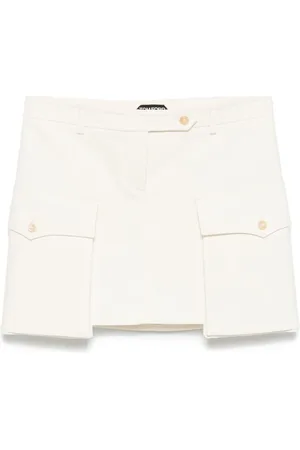 Tom Ford Short Skirts, female, , Size: 2XS Front Button Skirt with Pockets