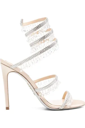 RENE CAOVILLA High Heel Sandals, female, , Size: 6 US Crystal Embellished High Heel Sandals