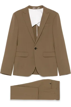 Dsquared2 Single Breasted Suits, male, , Size: L Walnut Suit with Front Button
