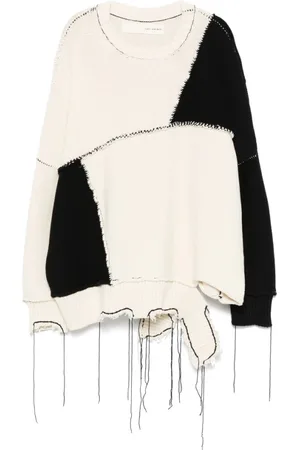 ISABEL BENENATO Round-neck Knitwear, male, , Size: L Beige Ribbed Sweater with Braid Detailing