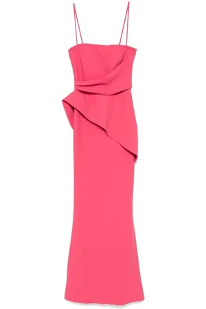 CHIARA BONI Maxi Dresses, female, , Size: 3XL Raspberry Draped Panel Dress