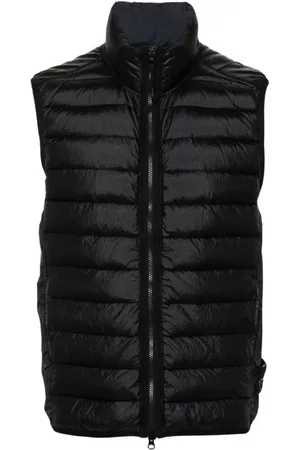 Stone Island Vests, male, , Size: 2XL Blue Quilted And Padded Vest