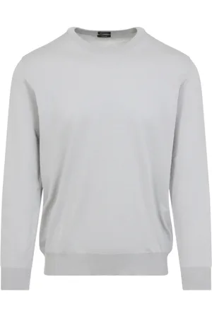 Kiton Round-neck Knitwear, male, , Size: M Grey Sweater