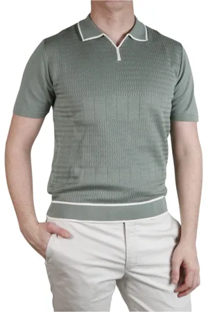 Daniele Fiesoli Polo Shirts, male, , Size: M Cotton Polo Shirt with Collar Detail