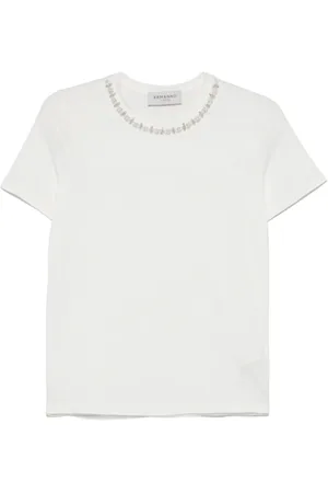 ERMANNO SCERVINO T-Shirts, female, , Size: XS Crystal Embellished T-shirt