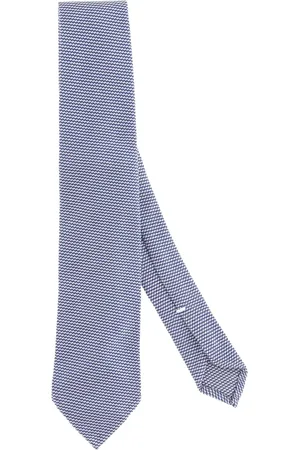 Finamore Ties, unisex, , Size: ONE SIZE White Silk-Cotton Tie