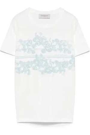 ERMANNO SCERVINO T-Shirts, female, , Size: S Baroque Print Logo T-shirt