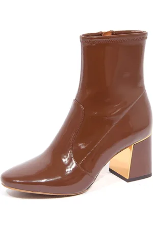 Tory Burch Heeled Boots, female, , Size: 6 US Stretch Patent Ankle Boots with Side Zip