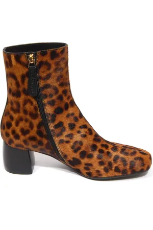 Maliparmi Heeled Boots, female, , Size: 7 US Leopard Print Ankle Boots with Zip