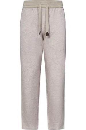 BRIONI Sweatpants, male, , Size: XL Sand Elasticated Waist Trousers