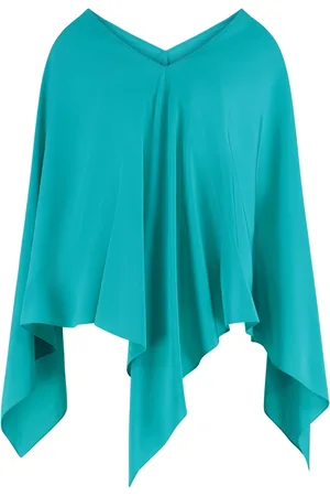 GIANLUCA CAPANNOLO Capes, female, , Size: ONE SIZE Silk Asymmetric Hem Blouse