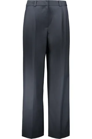 Low Classic Wide Trousers, female, , Size: S Pleated Wool Blend Trousers