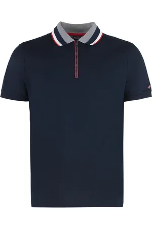 Paul & Shark Polo Shirts, male, , Size: 2XL Cotton Polo Shirt with Ribbed Edges