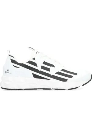 EA7 Sneakers, male, , Size: 5 US Contrasting Color Print Low-Top Sneakers