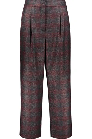 LORENA ANTONIAZZI Straight Trousers, female, , Size: M Jacquard motif wool trousers
