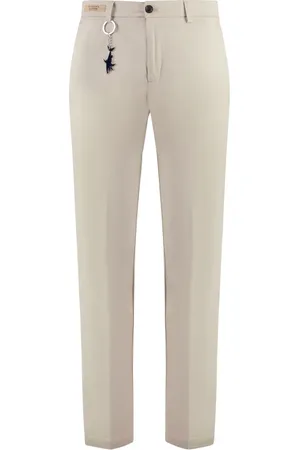 Paul & Shark Slim-fit Trousers, male, , Size: L Cotton Stretch Trousers with Pockets