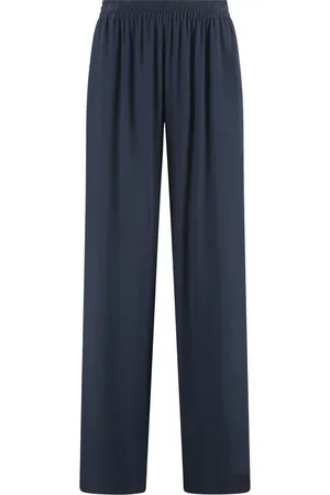 GIANLUCA CAPANNOLO Straight Trousers, female, , Size: L Silk Trousers with Two Side Pockets