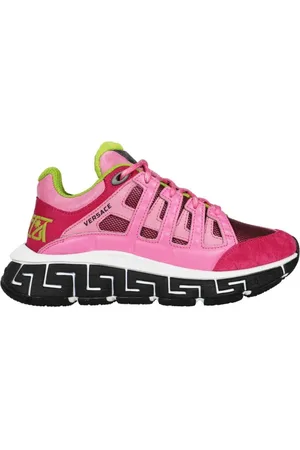 VERSACE Sneakers, female, , Size: 6 US Suede Low-Top Sneakers