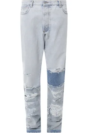Heron Preston Slim-fit Jeans, male, , Size: W31 Cotton Jeans with Logo Patch