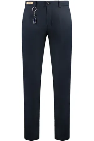 Paul & Shark Slim-fit Trousers, male, , Size: XL Cotton Stretch Trousers with Pockets