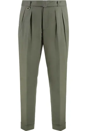Paolo Pecora Suit Trousers, male, , Size: S Chino Trousers with Roll-Up Cuffs
