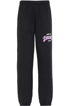 VERSACE Sweatpants, female, , Size: 2XS Cotton Track-Pants with Print and Pockets