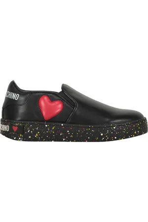 Moschino Sneakers, female, , Size: 5 US Casual Slip-On Sneakers with Contrasting Inserts