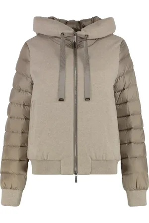 MOORER Winter Jackets, female, , Size: XS Hooded Bomber Jacket with Goose Down