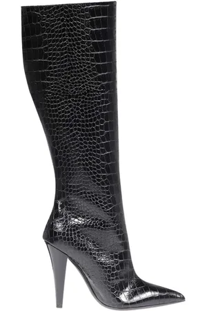 Tom Ford Heeled Boots, female, , Size: 8 1/2 US Croc Zip Knee High Boot 105