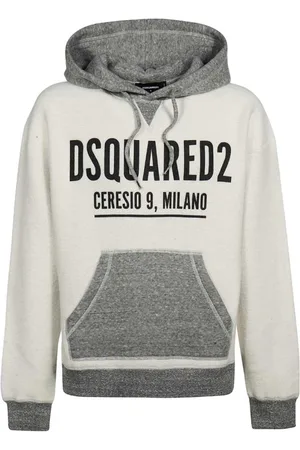 Dsquared2 Hoodies, male, , Size: S Printed Hooded Sweatshirt