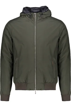 MOORER Down Jackets, male, , Size: S Hooded Padded Bomber Jacket
