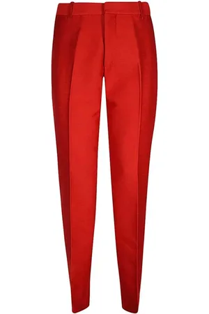 Alexander McQueen Straight Trousers, male, , Size: L Classic Wool Blend Trousers