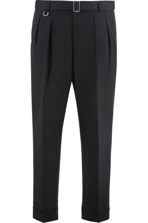 Paolo Pecora Suit Trousers, male, , Size: M Slim Fit Chino Trousers with Roll-Up Cuffs