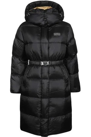 Duvetica Down Coats, female, , Size: L Long Down Jacket with Belted Hood