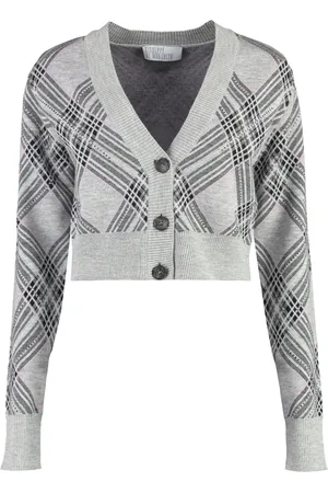 GIUSEPPE DI MORABITO Cardigans, female, , Size: XS Rhinestone Merino Wool Cardigan