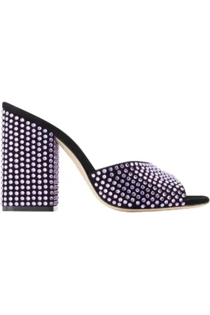 PARIS TEXAS Heeled Mules, female, , Size: 8 US Fabric sandals