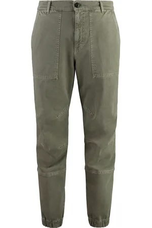 Dondup Slim-fit Trousers, male, , Size: W32 Cargo Trousers with Elasticated Ankle Cuffs